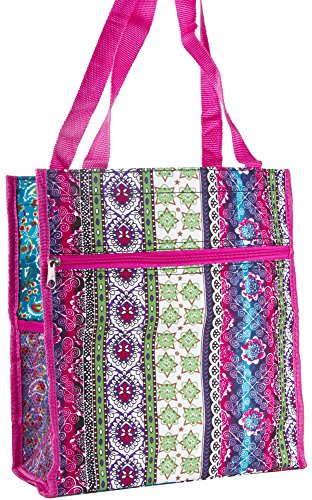 World Traveler Patchwork Print Collection Travel Tote Bag 12-inch
