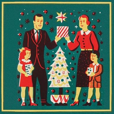 Family Christmas Pack of 10 Christmas Cards (Square)||RF10F