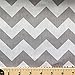 Big Chevron Poly Cotton Grey 60 Inch