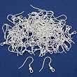 100 Silver Plated Hypo-Allergenic Earring Hooks 15mm