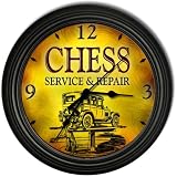Chess 's Garage Black Cascading Wall Clock