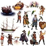RoomMates Repositionable Childrens Wall Stickers Pirates