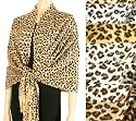 78" x 28" Leopard Skin Print Pashmina Shawl / Wrap / Stole ( 6 Luxurious Colors ) - New !