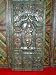 Krishna Playing Flute Wooden Carved Door Wall Panel 72 Inch