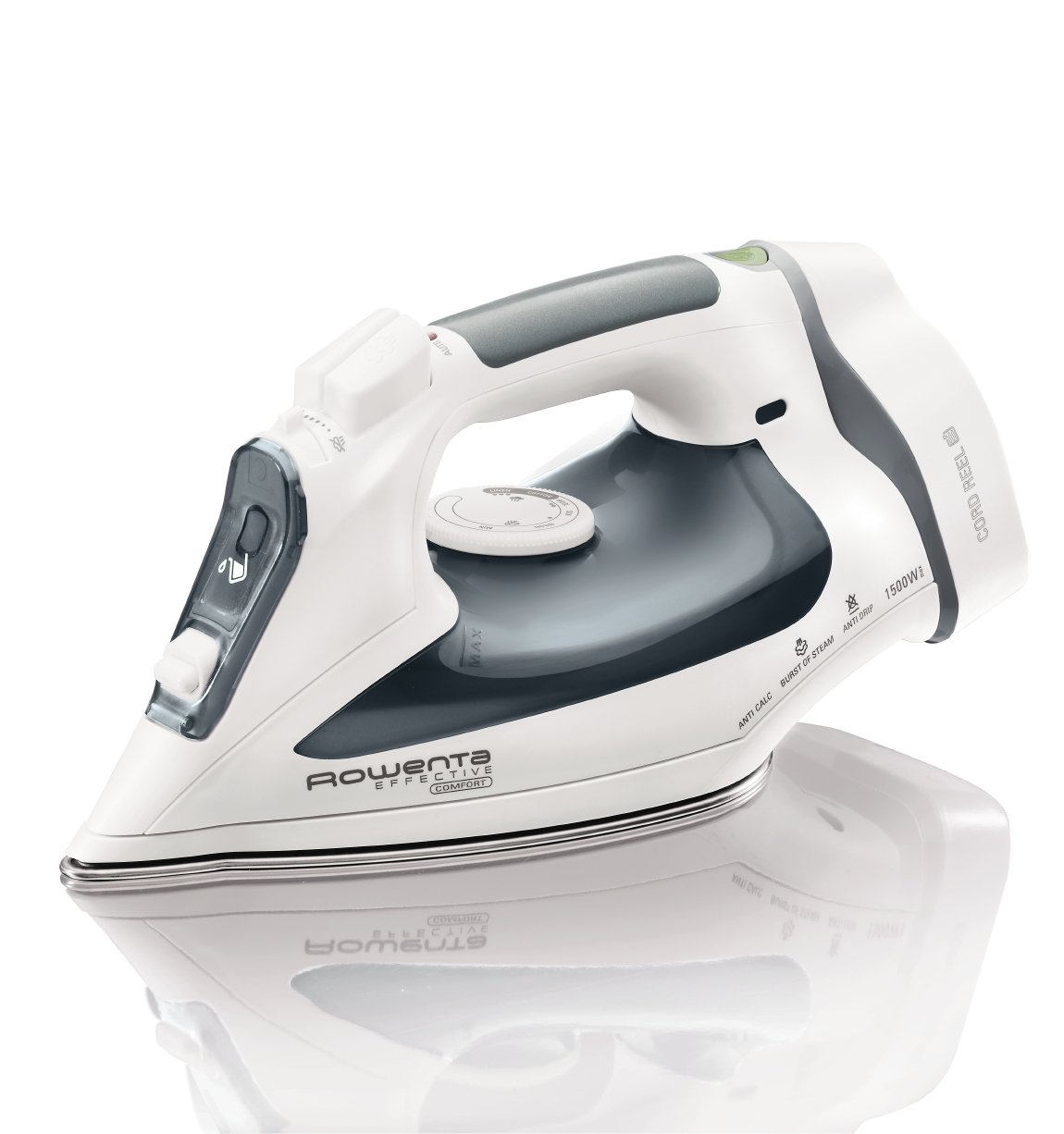 Rowenta DW2090 Effective Comfort AutoOff Cord Reel Steam Iron with 300