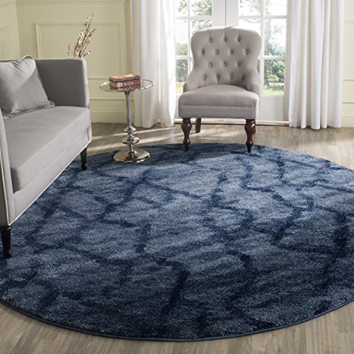 Safavieh Retro Collection RET21446570 Modern Abstract Blue and Dark