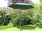 2.7M GREEN POLYESTER STEEL POWDER COATED GARDEN FURNITURE PARASOL WITH CRANK