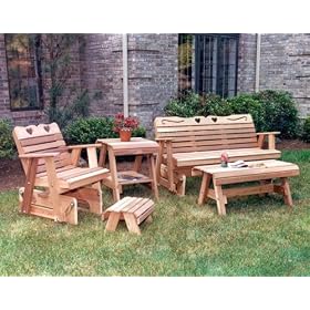 Red Cedar American Sweetheart Patio Glider Rocker Collection by The Cedar Store