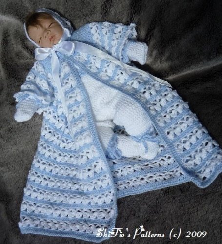 Boy's Christening Baby Crochet Pattern 21 USA
