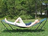 PORTABLE HAMMOCK WITH BAG AND STAND IN FOREST GREEN