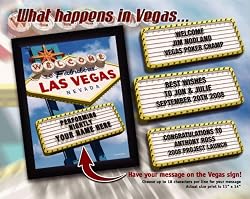 Las Vegas Framed Personalized Print 11x14