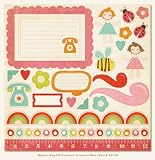 My Mind's Eye Alphabet Soup Girl Scrapbooking Supplies Accessory Sheet