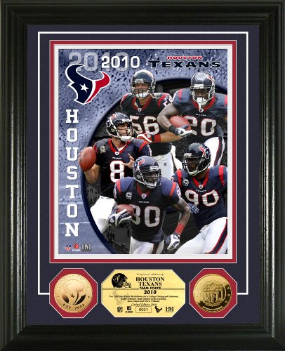 Highland Mint NFL Houston Texans Houston Texans Team Force 24KT Gold Coin Photomint