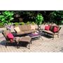 Darlee Ten Star Cast Aluminum Outdoor Patio Lounge Set With Coffee Table - Antique Bronze