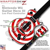 Bullseye Red and White Skin by WraptorSkinz TM fits Nintendo Wii Guitar Hero III (3) Les Paul Controller (GUITAR NOT INCLUDED)