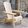 Garden Furniture / Patio Newby Wooden Adirondack Arm Chair / Lounger with pull out Leg Rest