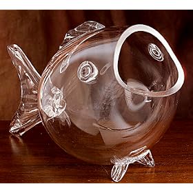 CRYSTAL GIFTWARE LARGE FISH SHAPED BOWL
