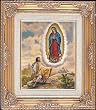 Guadalupe with Saint Diego by Luciana Framed Art, 13.5" x 15.5" - MADE IN ITALY