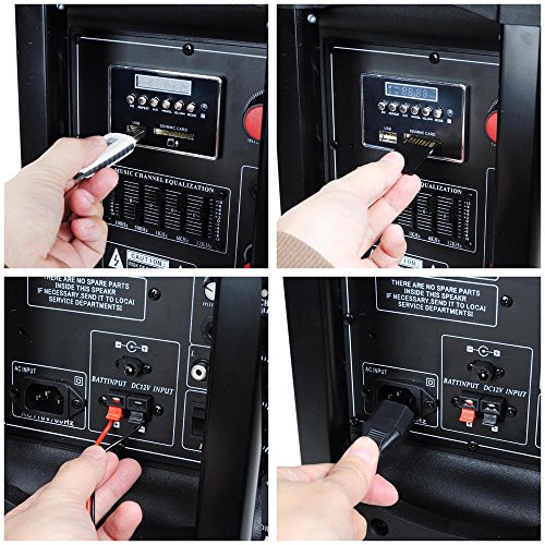 aw portable 1200w active pa speaker