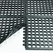 Wearwell Nitrile Rubber 472 WorkSafe Anti-Fatigue Modular Mat, for Wet Areas, 3' Width x 3' Length x 1/2" Thickness, Black