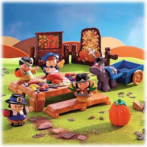 Childrens Toyshop  Toys : Little People Thanksgiving Celebration - Pilgrims and Indian Friends