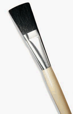 BLACK BRISTLE EASEL BRUSH 1 EACH 1/4 1/2 3/4