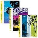 Mead Trapper Keeper Composition Books with Snapper Trapper, Notebooks, Wide Ruled, Fun in the Sun, 3 Pack (73451)