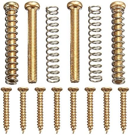 New Humbucker Pickup Screws Kit Pickup Ring Surround Mounting Screws Gold