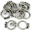 3 Strand Hook & Eye Clasp Antq Silver Plt 21mm Approx 6