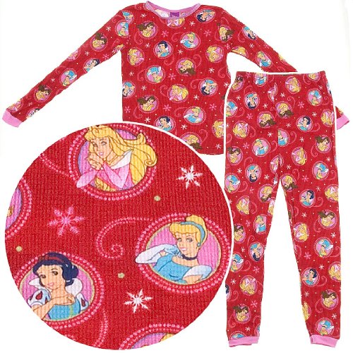 Disney Princess Red Thermal Pajamas