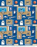 NBA Washington Wizards Basketball Print Fleece Fabric By the Yard