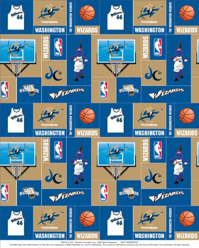 NBA Washington Wizards Basketball Print Fleece Fabric