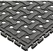 The Andersen Company 4401 Nitrile Rubber Comfort Flow Modular Middle Tile with Grit and Holes, 18" Length x 18" Width x 0.562" Thick, Black (Box of 6)