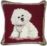 Bichon Frise Dog Needlepoint Throw Pillow 10