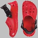 Birkis Clogs ''Fun Air Back Strap'' aus Alpro-Cell in red mit schmalem Fussbett