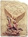 Archangel Michael Slaying the Devil Wall Relief, Color