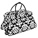 World Traveler Black White Damask Rolling Wheeled Duffle Bag 21-inch