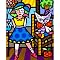 Outdoor Art - Girl with Her Kitten by Jozza (24x30")