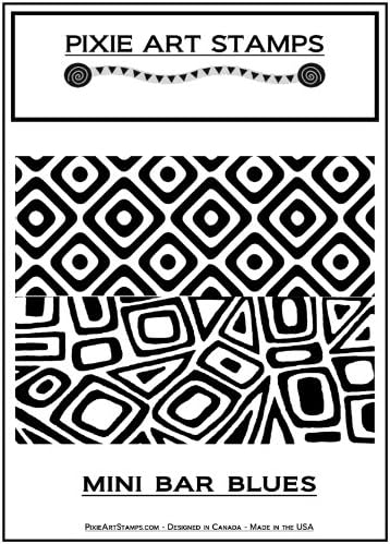 Mini Bar Blues Texture Stamp By Pixie Art Stamps