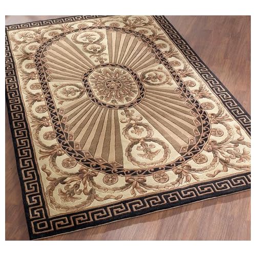 Harmony Versace Rug, 5' x 8' (BLACK) Area Rugs