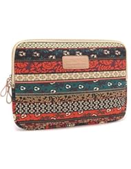 Beauty: Fantastic Job New Design Bohemian Style Canvas Fabric 13 Inch Laptop Sleeve Macbook /Macbook Pro 13 /Macbook Air 13 Sleeve Case 13.3 Inch Dell /Hp /Lenovo /Sony /Toshiba /Ausa /Acer /Samsun Ultrabook Bag Cover - Fantastic Job