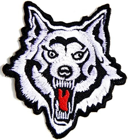 LONE WOLF NO CLUB Fox Dog Hog Outlaw Logo Lady Biker Rider Punk Rock Tatoo Jacket T-shirt Patch Sew Iron on Embroidered Sign Badge Costume