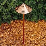 IMAGE OF Kichler Lighting 15351CO Copper Center Mount 1-Light 12-Volt Landscape Path & Spread Light, Unfinished Copper