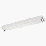 Lithonia Lighting C 240 120 MBE 2INKO Two-Light T12 Fluorescent Ceiling Fixture, White