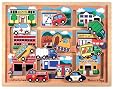 Melissa & Doug Deluxe Wooden Vehicles Maze Puzzle