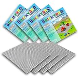 [Improved Design] LEGO Compatible Brick Building Baseplate by Brickyard, Large Gray 10