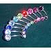 Body Colorz&trade; Lot of 10 Double Jeweled Gem Belly Navel Rings 14g 7/16"