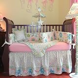 Hoohobbers 4-Piece Crib Bedding, Sweet Pea