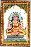 Goddess Bhuvaneshvari Shakti of the Manifested World (Ten Mahavidya Series) - Watercolor on Patti -