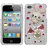 For Iphone 4 4s 4g 4gs 4g Accessory - Rabbit Doll 3D Chrismas Design Bling Case Cover + Free Lf Stylus Pen